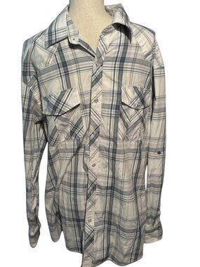Men’s Western Snap Shirt XL Plaid Pearl Snap Cowboy Ranch Casual Coevals Club